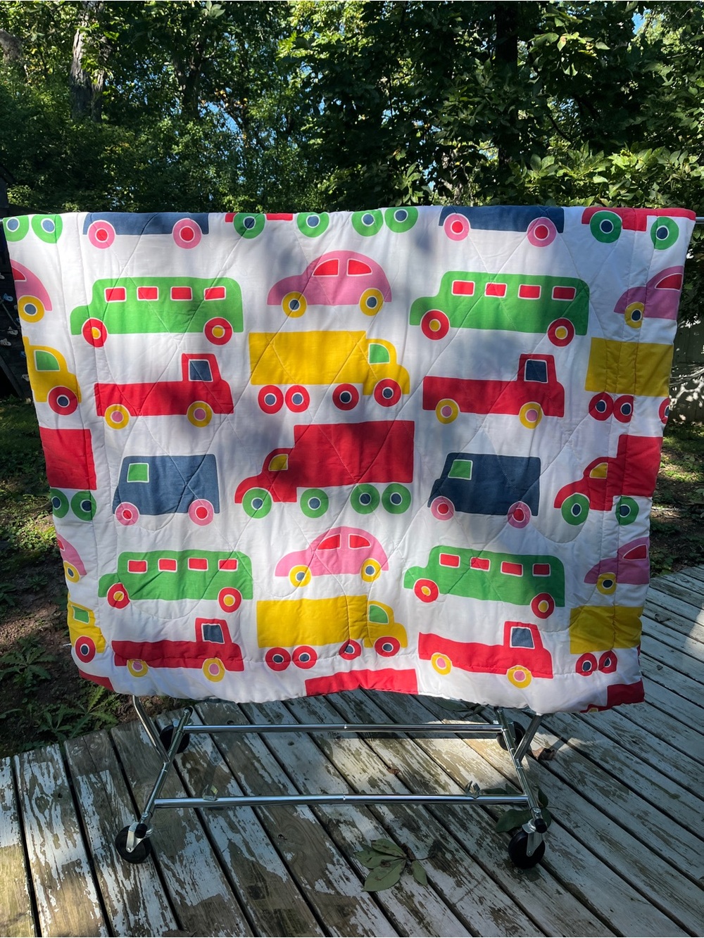 Kids vintage comforter for truck